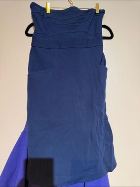 Theory Strapless Royal Blue Sheath Dress